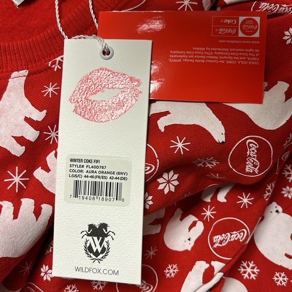 Coco Cola and Wildfox sweatshirt, size large, NWT‎ - Picture 12 of 14